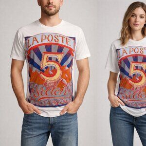 Scotch & Soda "La Poste" Graphic Tshirt Men's L, Unisex Retro Indie Festival
